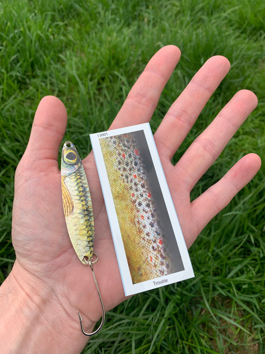 Gudgeon300 Wave Spoon + Troutie Skin Sticker Combo